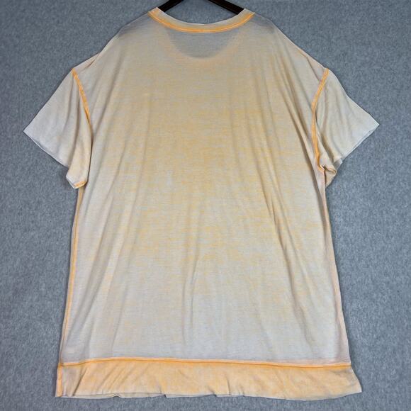 Free People Intimately Orange Cozy Cool Girl Lounge Oversized T Shirt Size Large - Picture 5 of 8